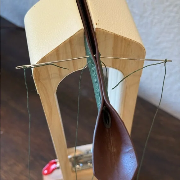 Designer inspired leather satchel bag handmade exclusive - Picture 13 of 14